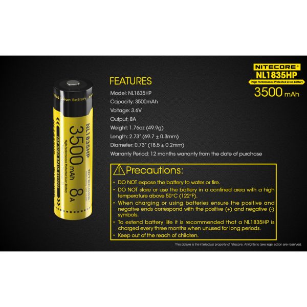 Nitecore NL1835HP Batteri 18650 - Bild 9