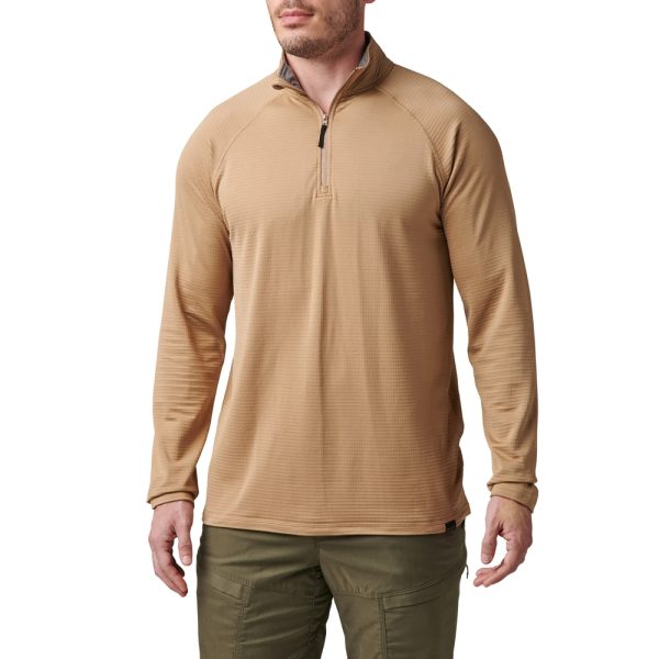 5.11 Stratos 1/4 Zip Tröja Coyote - Bild 2