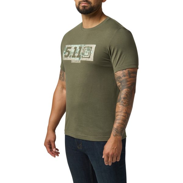 5.11 T-Shirt Camo Fill Sweden Ranger Green - Bild 2