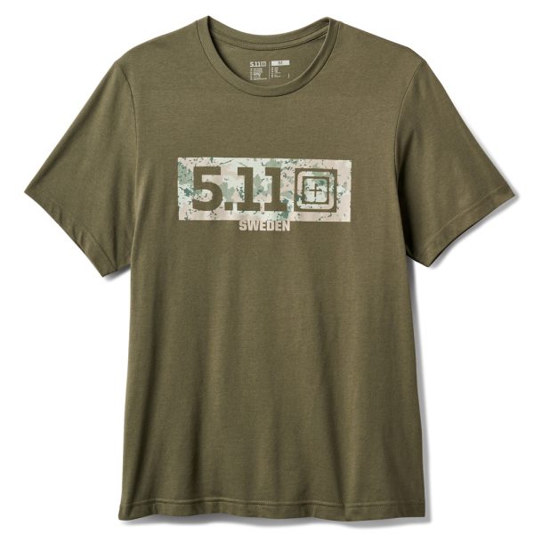 5.11 T-Shirt Camo Fill Sweden Ranger Green - Bild 5